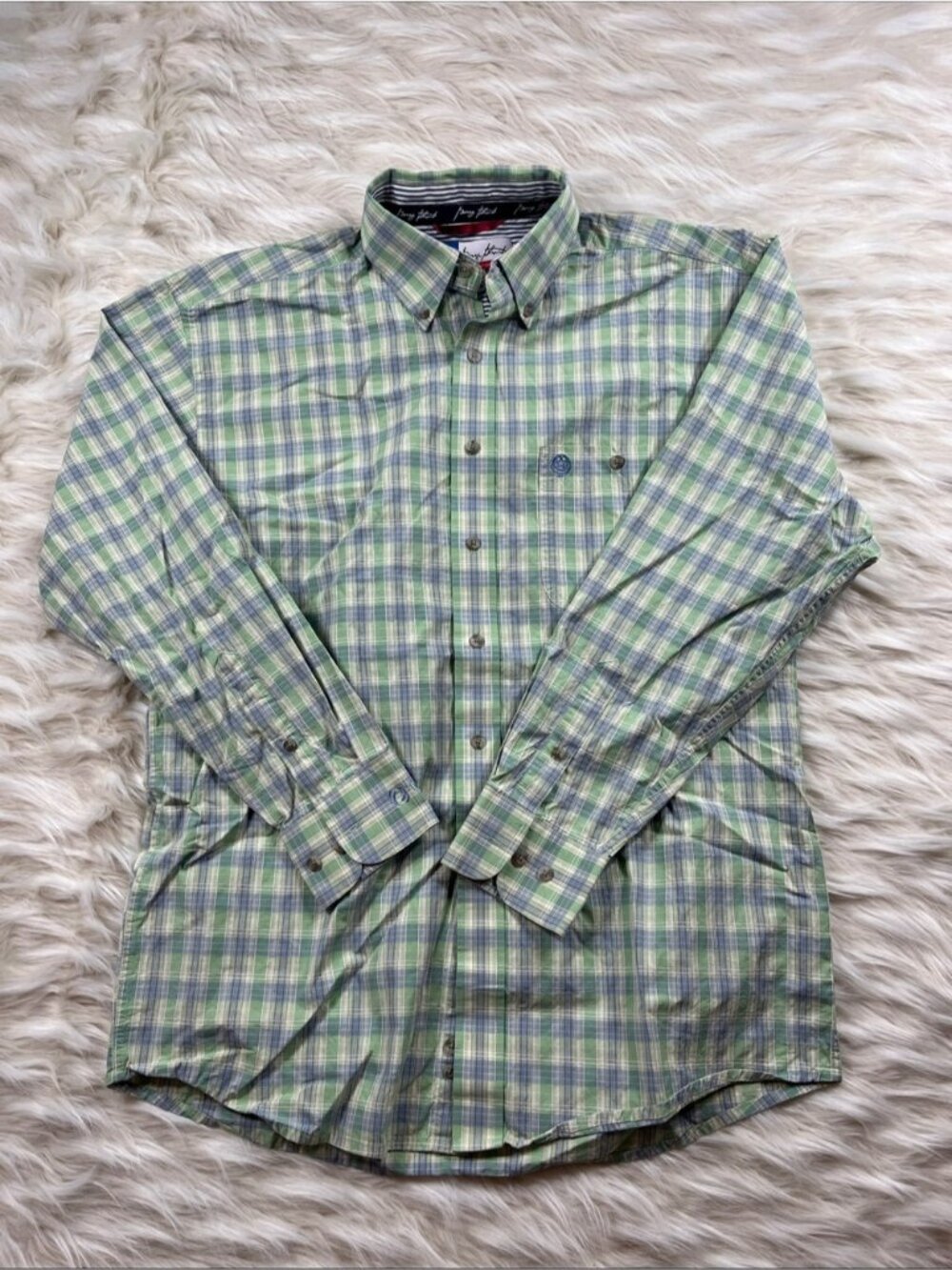 Wrangler George Strait Western Shirt M Multi Color Check
